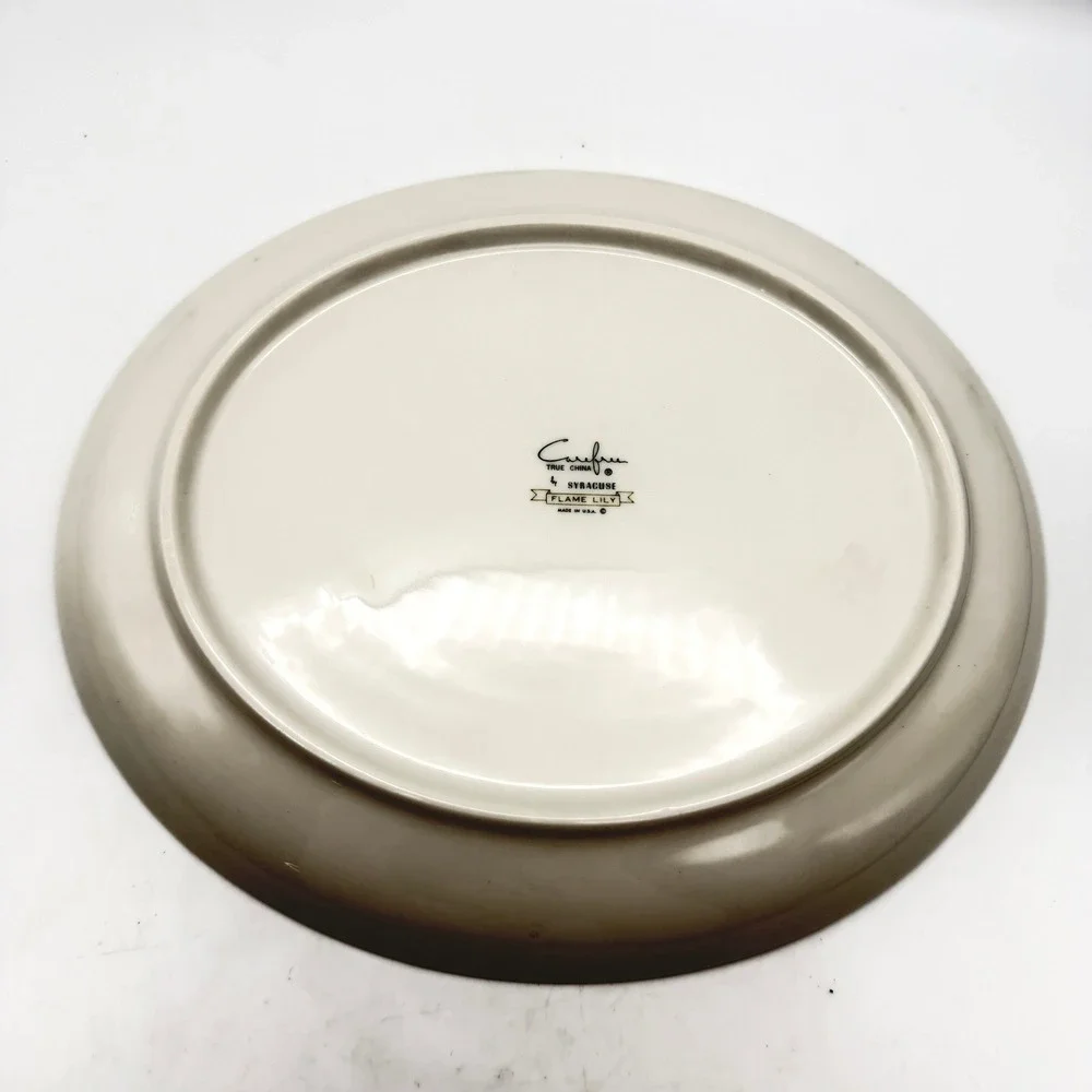 Syracuse China Flame Lily 11 Inch Oval Platter Vintage MCM replacement Ceramic